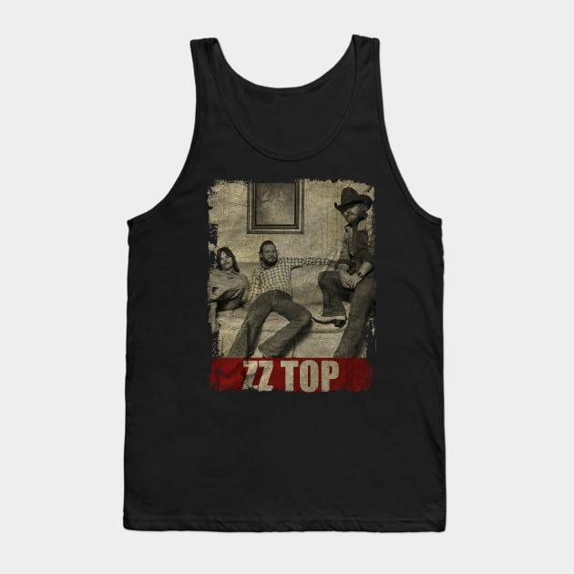 TEXTURE ART-ZZ Top - RETRO STYLE Tank Top by ZiziVintage